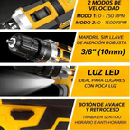 Kit Furadeira e Parafusadeira Sem Fio MaxPro 48V Completo + Maleta de Acessórios e 2 Baterias Grátis