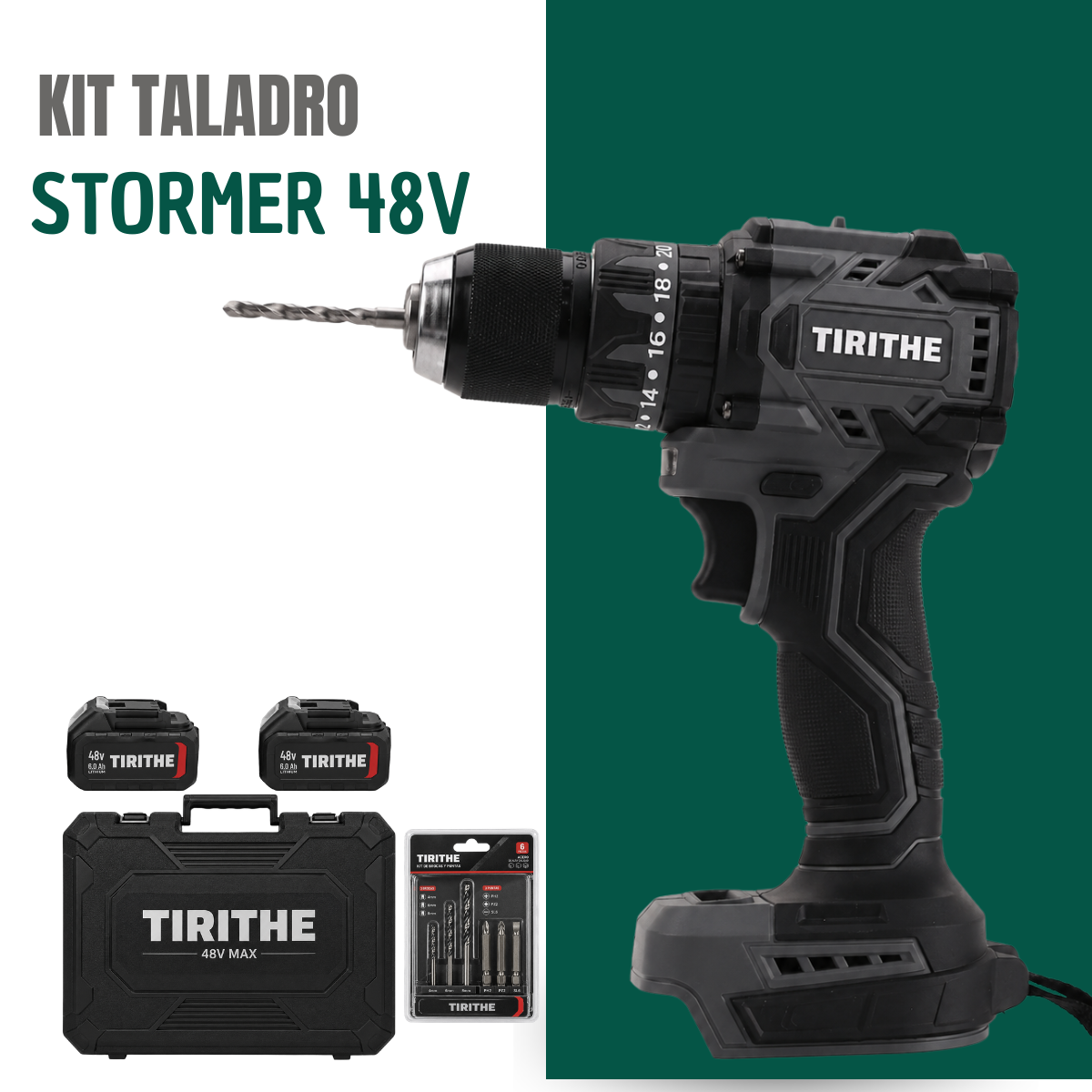 Kit Furadeira e Parafusadeira Stormer + 2 Baterias Extras e Jogo de Brocas Grátis