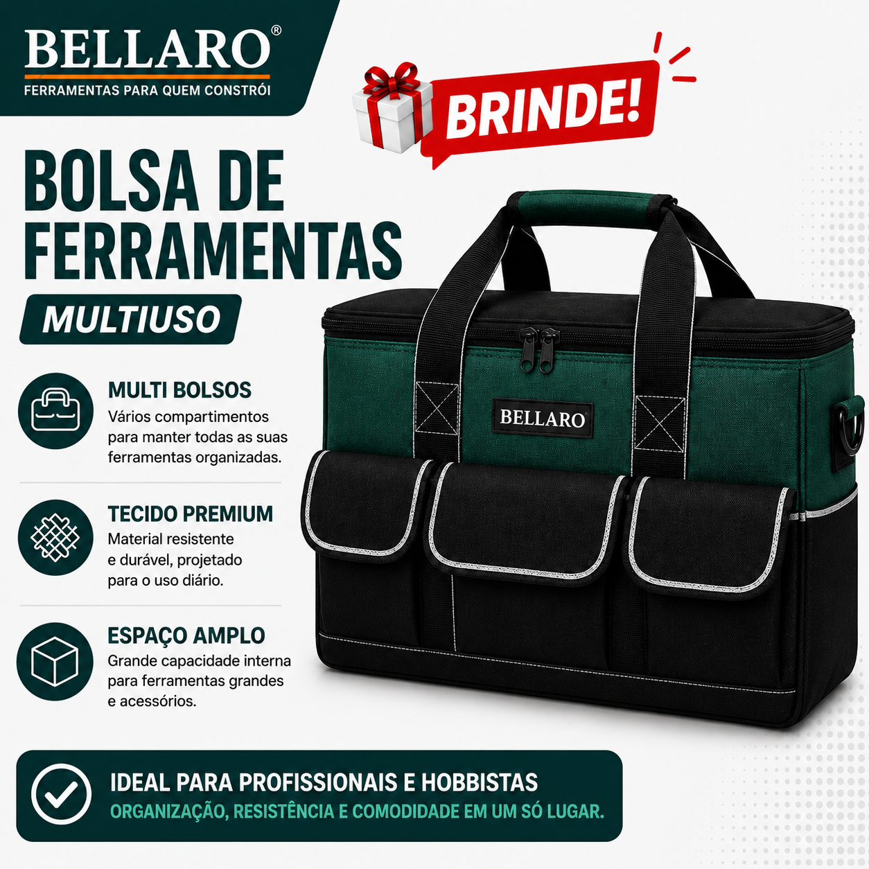 Mini Motosserra Elétrica Portátil + 4 Baterias e Bolsa de Ferramentas Grátis